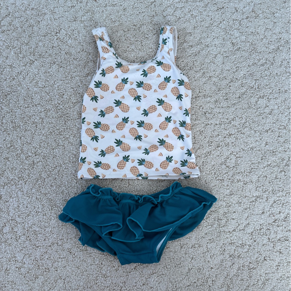 Pineapple Print Bathing Suit